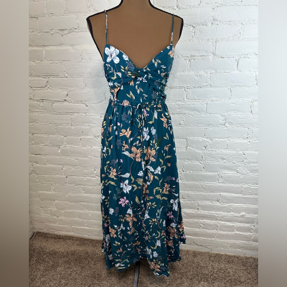 Hello Molly Lady Like You Midi Dress Teal Women’s Size Small (4) NWT